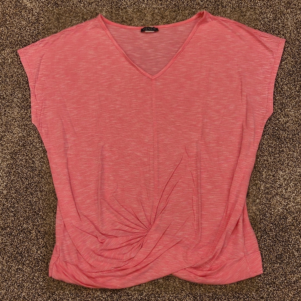 VENUS Twist Front Detail Short Sleeve Shirt